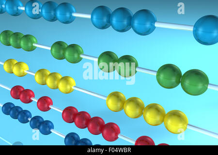 3D Abbildung von Abacus Stockfoto