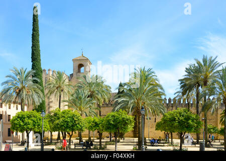 Alcázar de Los Reyes Cristianos in Cordoba und Córdoba, Spanien Stockfoto