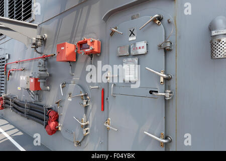 Kriegsschiff - Hydrant, Japan Maritime Self-Defense Force Stockfoto