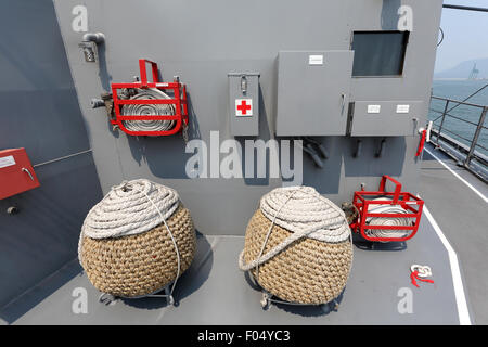 Kriegsschiff - Hydrant, Japan Maritime Self-Defense Force Stockfoto