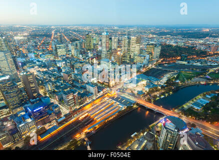 Blick auf moderne Gebäude in Melbourne, Australien Stockfoto