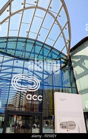 ACC Liverpool Arena und Convention Center am Kings Dock, Liverpool, Merseyside, England, Vereinigtes Königreich, Westeuropa. Stockfoto