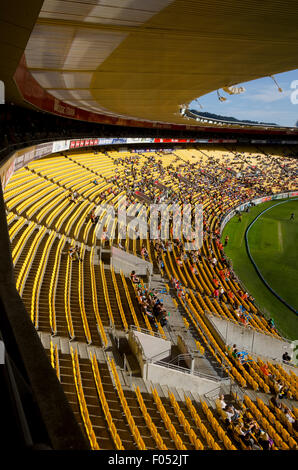 Cricket-Spiel bei Westpac Stadium, Wellington, Nordinsel, Neuseeland Stockfoto