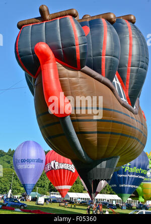 Ashton Gericht, Bristol, UK. 7. August 2015. Neue Piratenschiff Heißluftballon gesehen bei Bristol International Balloon Fiesta, Ashton Gericht, Bristol, UK Credit: Jules Annan/Alamy Live News Stockfoto