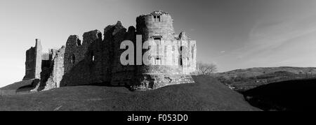 Die Ruinen der Burg Brough, Brough Castle Dorf, Grafschaft Cumbria, England, UK. Stockfoto