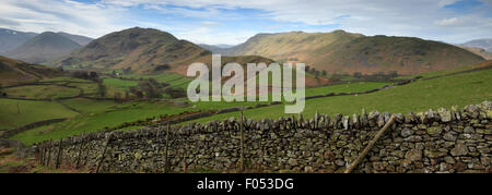 Frühling, The Martindale Common Tal mit Beda und Ort Fells, Nationalpark Lake District, Cumbria, England, UK. Stockfoto