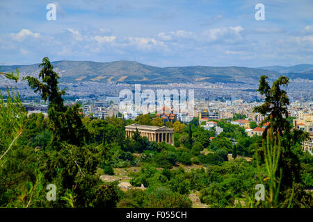 Tempel des Hephaistos Athen Hügel Stadt Griechenland Stockfoto