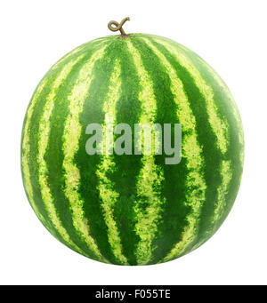 Wassermelone isoliert auf weiss Stockfoto