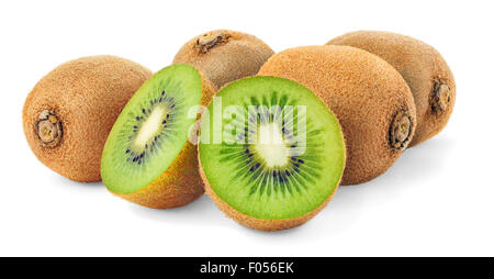 Kiwi auf weißem Hintergrund Stockfoto