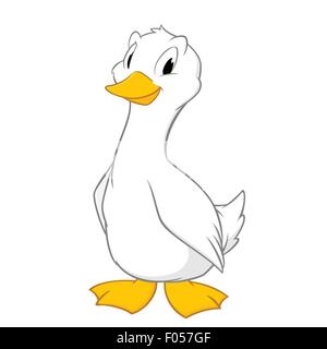 Cartoon-Gans. Isoliertes Objekt für Design-element Stock Vektor