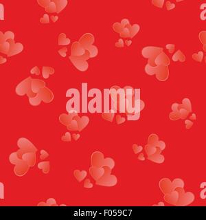 Abbildung Musterdesign mit Herzen. Gruß Ornament Hintergrund Stockfoto