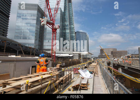 Thameslink und Network Rail Wiederaufbau der London Bridge Thameslink geben es ist eigene dedizierte Plattformen, London Bridge, London UK Stockfoto