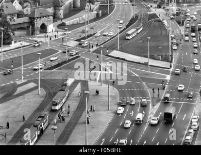 Geographie / Reisen, Deutschland, Nürnberg, Plätze, Plaerrer, Blick von oben, Anfang der 1970er Jahre, Additional-Rights-Clearences-not available Stockfoto