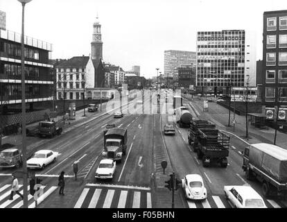 Geographie / Reisen, Deutschland, Hamburg, Straßen, Ludwig-Erhard-Straße, 1970, Additional-Rights-Clearences-not available Stockfoto