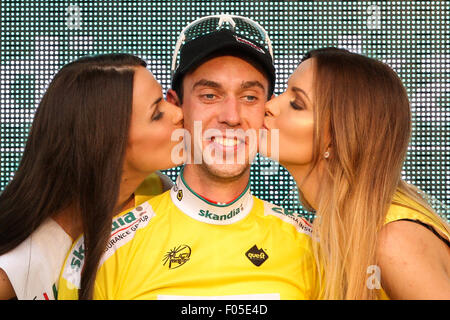 Südpolen. 6. August 2015. UCI Rad der Polen-Rundfahrt-Etappe 5. Podium-Bild von Bart de Clercq (BEL) Credit: Action Plus Sport/Alamy Live News Stockfoto