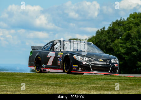 Watkins Glen, New York, USA. 7. August 2015. NASCAR Sprint Cup Series Treiber Alex Bowman #7 während des Trainings für die NASCAR Sprint Cup Series Cheez-It 355 in The Glen in Watkins Glen International in Watkins Glen, New York. Rich Barnes/CSM/Alamy Live-Nachrichten Stockfoto