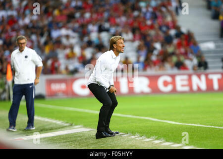 Lille, Frankreich. 7. August 2015. Französischen Liga 1 Fußball. Lille gegen Paris Saint-Germain. Herve Renard (Trainer Coach Lille) Credit: Action Plus Sport/Alamy Live News Stockfoto