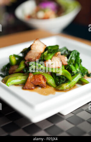 Knuspriges Schweinefleisch Thai-Stil Stockfoto