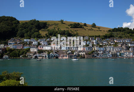 Ansicht von Dartmouth, über den Fluss Dart, Kingswear seitlich gesehen Stockfoto