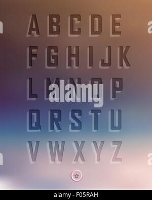 Transparente dreidimensionale Alphabet set Stock Vektor