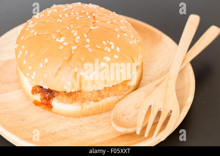 Köstliche Tiefe gebratenes Schweinefleisch Burger, Fotoarchiv Stockfoto