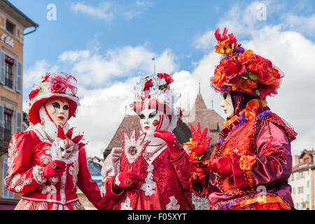 Die berühmten venezianischen Karneval Annecy in Haute-Savoie, Rhône-Alpes, Frankreich Stockfoto