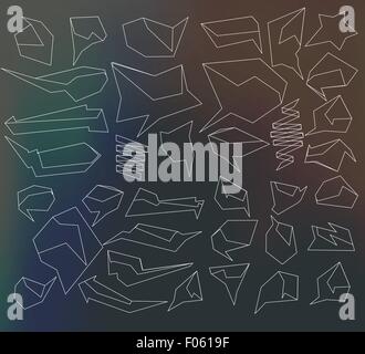 Reihe von abstrakten Sprechblasen Stock Vektor