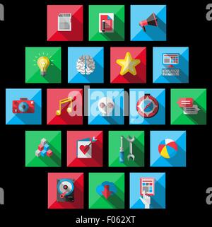 Universelle flache Icons für Web Stock Vektor
