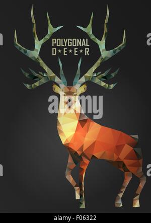 Abstrakte polygonalen Hirsch Stock Vektor
