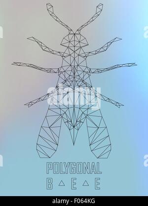 Biene auf dem weißen isoliert Stock Vektor