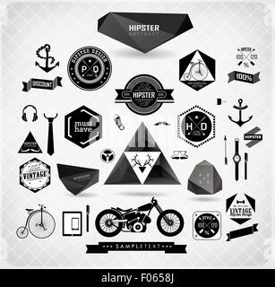 Satz von Hipster Vintage retro-label Stock Vektor