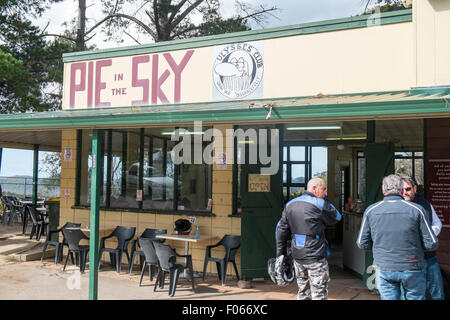 Pie in the Sky Motorcycle Club Café am alten pacific Highway, Cowan, New South wales, australien. Beliebter Treffpunkt für Radfahrer. Stockfoto