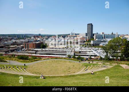 Sheffield, South Yorkshire Blick über die Stadt centre Sheffield Hallam Universität Universität Universitäten College edu Stockfoto