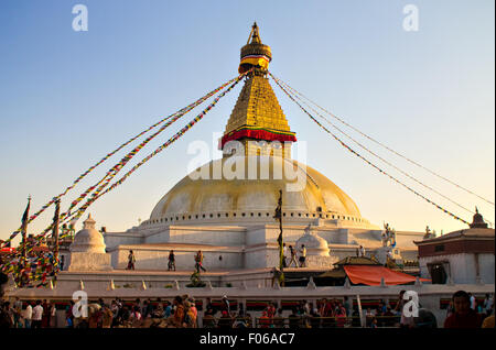 Bouddha Stupa in Boudha, Kathmandu Stockfoto