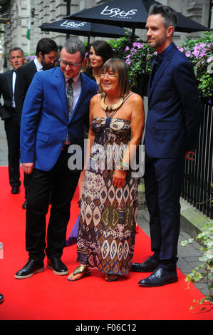 London, UK, 09.01.2014 Hilary Alexander besucht die schottischen Fashion Awards 2014 um 8 Northumberland im Londoner West End. Stockfoto