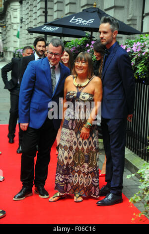 London, UK, 09.01.2014 Hilary Alexander besucht die schottischen Fashion Awards 2014 um 8 Northumberland im Londoner West End. Stockfoto