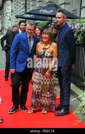 London, UK, 09.01.2014 Hilary Alexander besucht die schottischen Fashion Awards 2014 um 8 Northumberland im Londoner West End. Stockfoto