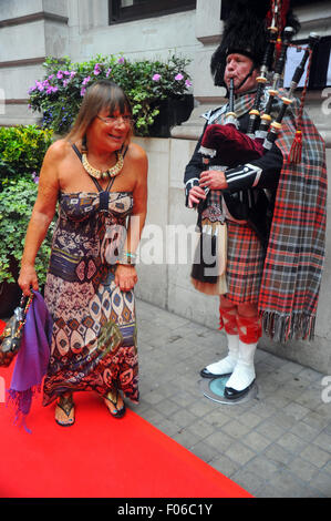 London, UK, 09.01.2014 Hilary Alexander besucht die schottischen Fashion Awards 2014 um 8 Northumberland im Londoner West End. Stockfoto