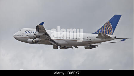 United Airlines Boeing 747 N 118 UA vom Flughafen London-Heathrow LHR Stockfoto