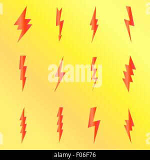 Blitz flach Icons set Stock Vektor