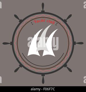 Vektor-Yacht-Club-logo Stock Vektor