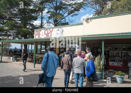 Pie in the Sky Motorcycle Club Café am alten pacific Highway, Cowan, New South wales, australien. Beliebter Treffpunkt für Motorradfahrer Stockfoto