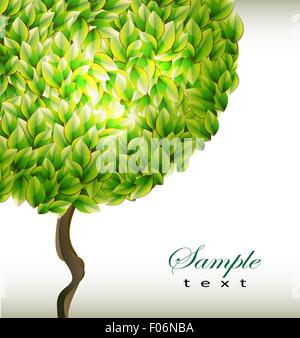 Hintergrund mit grüner Baum Stock Vektor