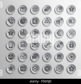 Vektor-polygonale moderne icons Stock Vektor