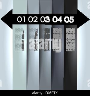 saubere nummerierten Banner Stock Vektor