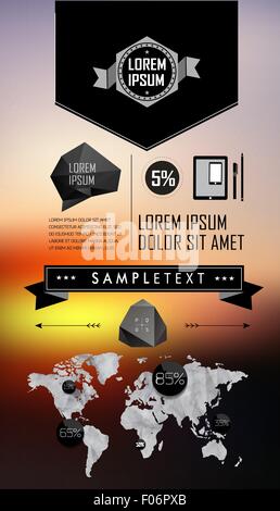 Eingestellte Elemente von Infografiken Stock Vektor