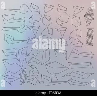 Reihe von abstrakten Sprechblasen Stock Vektor