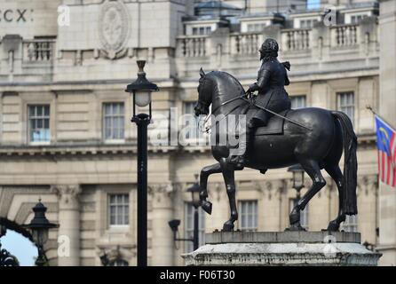 Eine Statue von König Charles 1 St im Stadtzentrum von London Stockfoto