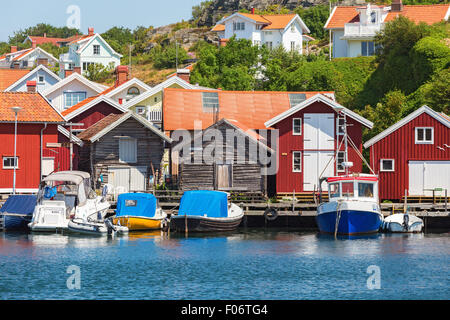 Grungsund Hafen ein altes Fischerdorf an der schwedischen Westküste Stockfoto