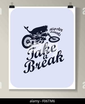 Hipster Anführungsstrich Infographic Hintergrund Stock Vektor